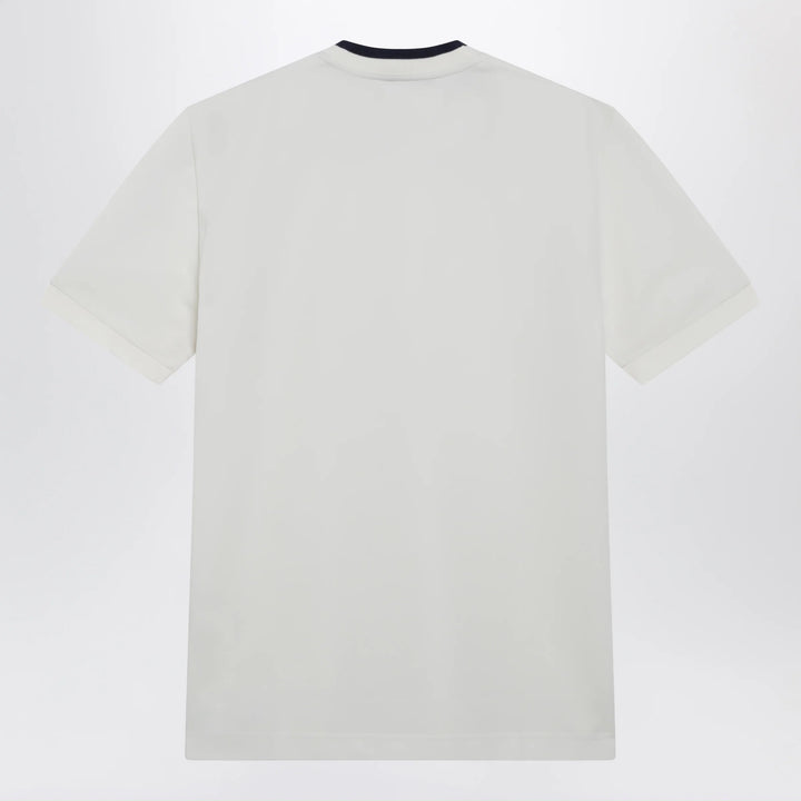 Dolce&amp;Gabbana - White technical piqué cotton T-shirt with embroidery