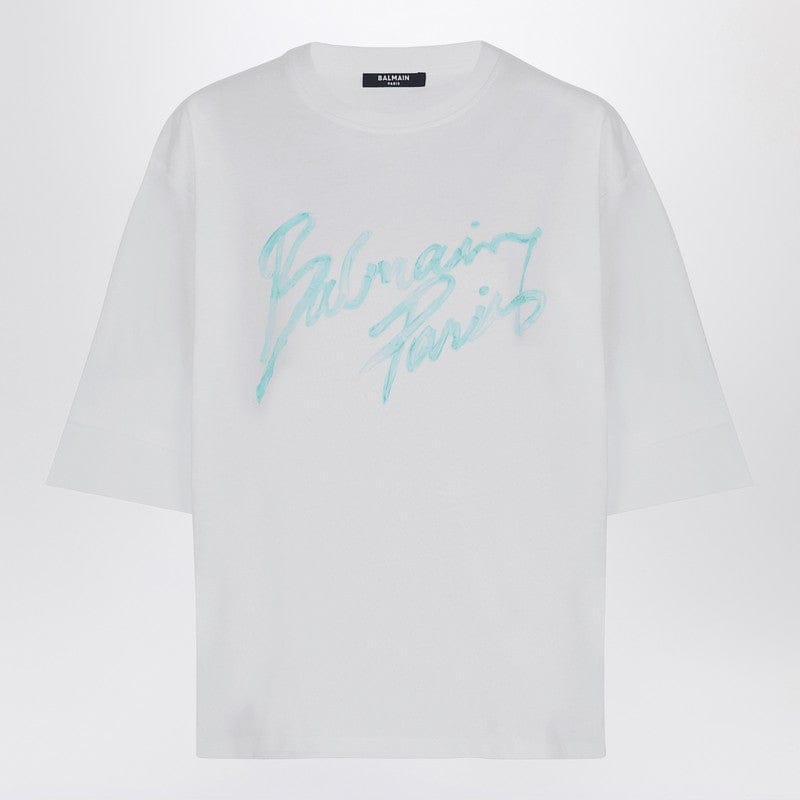 Shirts & Tops Balmain - Oversized white T-shirt with logo print - S Brand