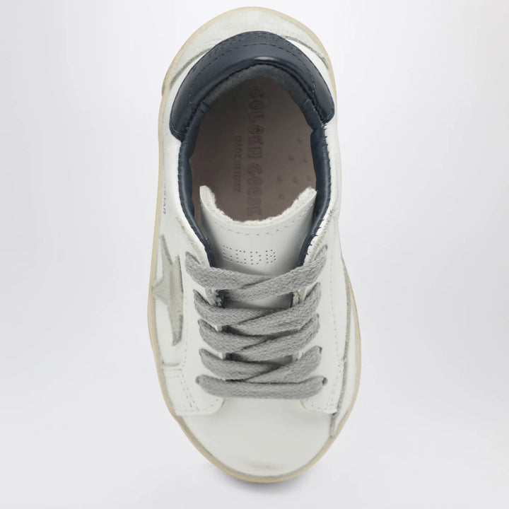 Golden Goose - Super-star Sneakers in vintage white/navy blue