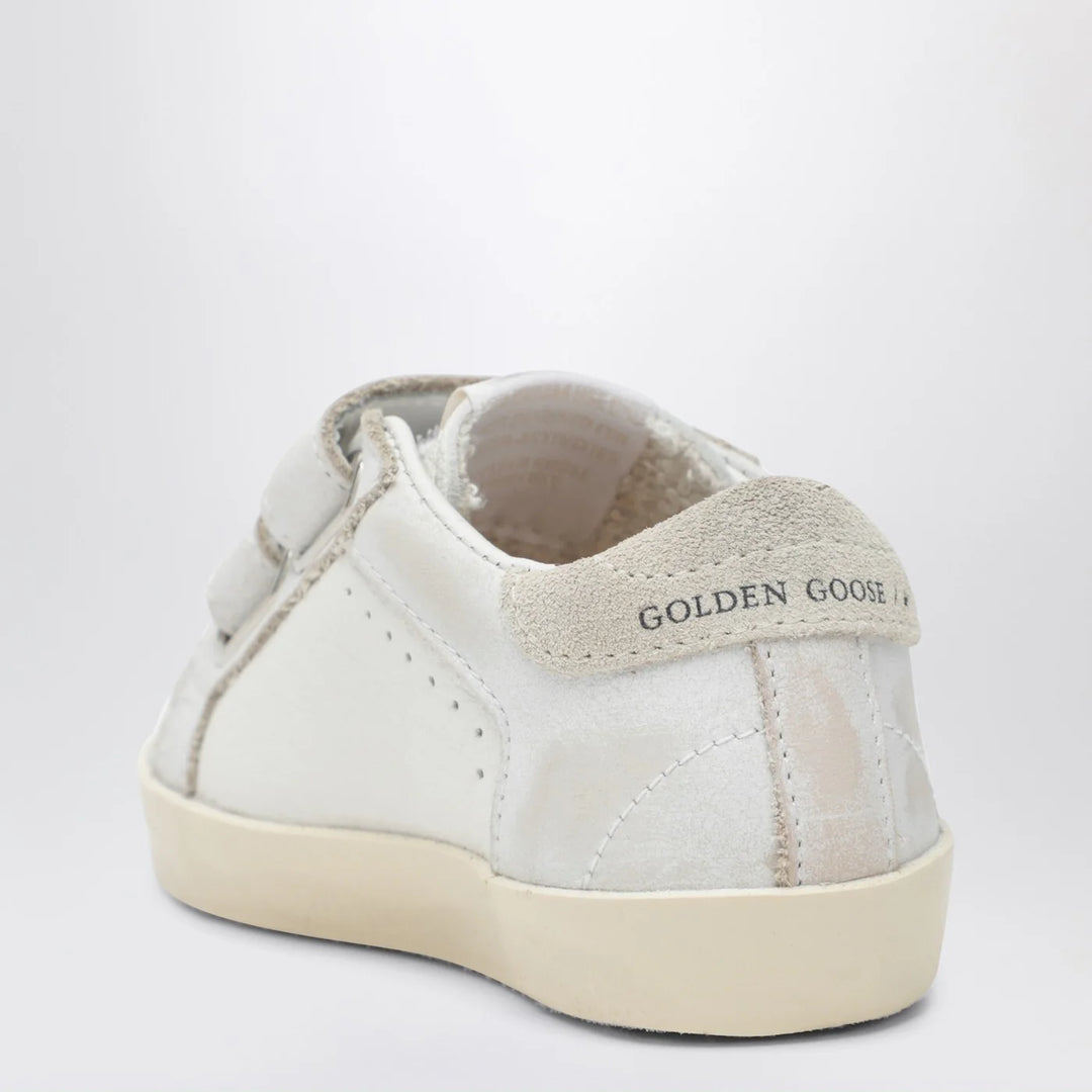 Golden Goose - Old School Sneakers in white with leopard-print star