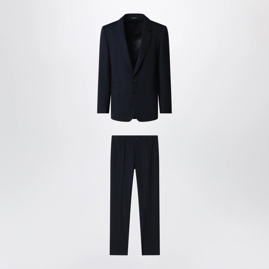 Dolce&amp;Gabbana - Blue stretch wool single-breasted suit