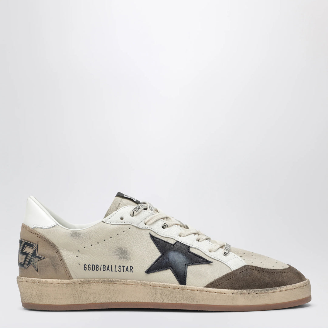 Golden Goose - Cream/white/marble/blue Ball Star sneakers