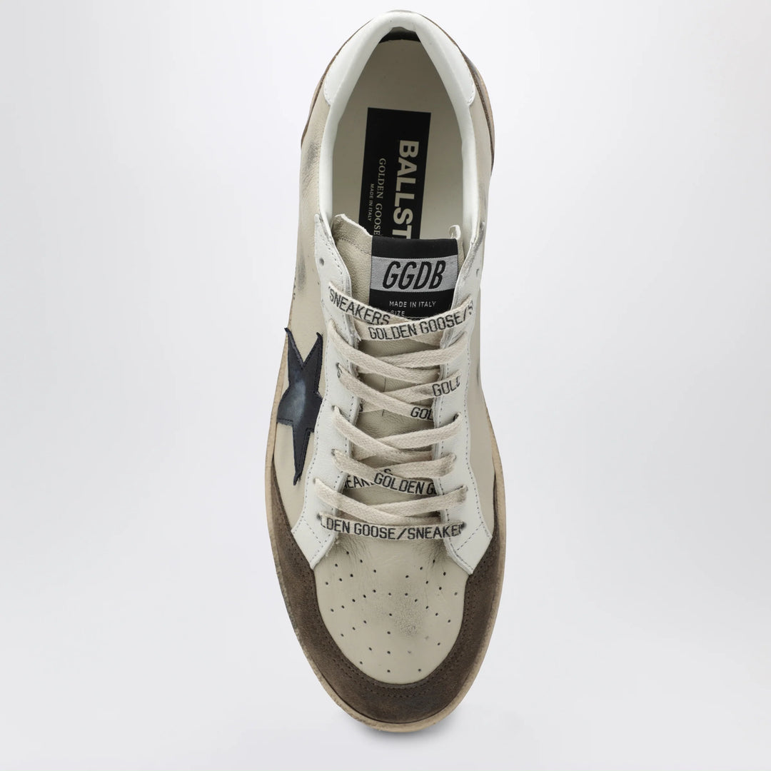 Golden Goose - Cream/white/marble/blue Ball Star sneakers