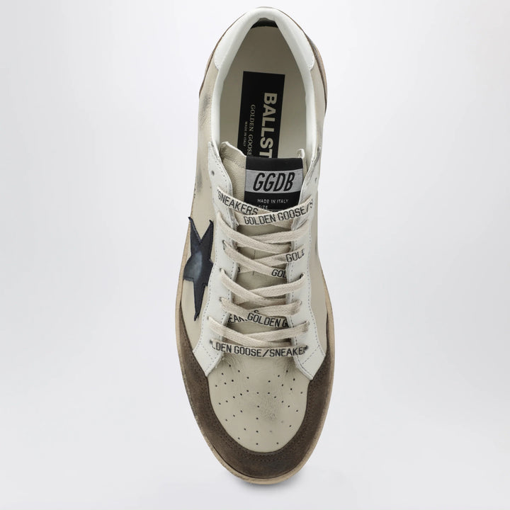 Golden Goose - Cream/white/marble/blue Ball Star sneakers