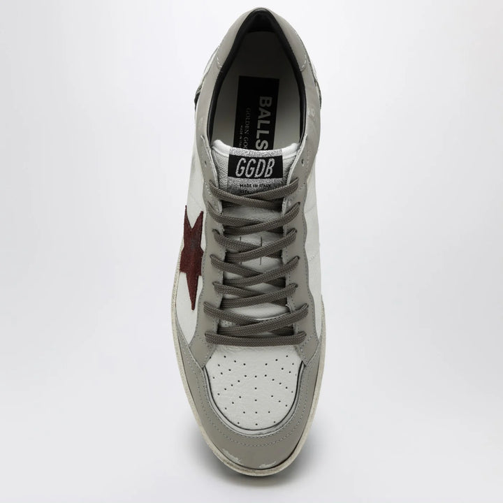 Golden Goose - Ball Star Sneakers white/taupe/burgundy