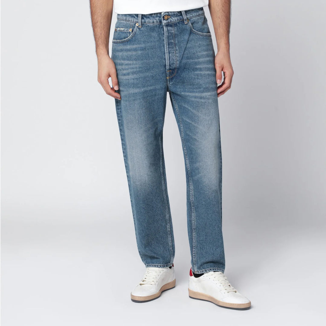Golden Goose - Washed-effect blue jeans
