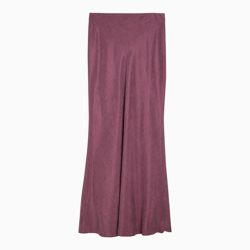 Max Mara Studio Mauve long skirt in linen blend