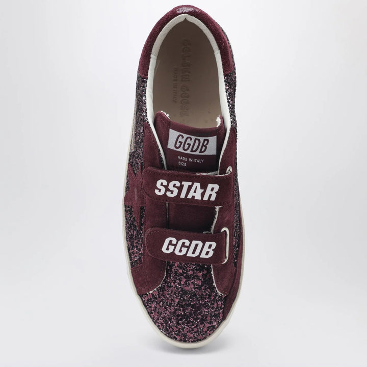 Golden Goose - Old School Sneakers in burgundy glitter