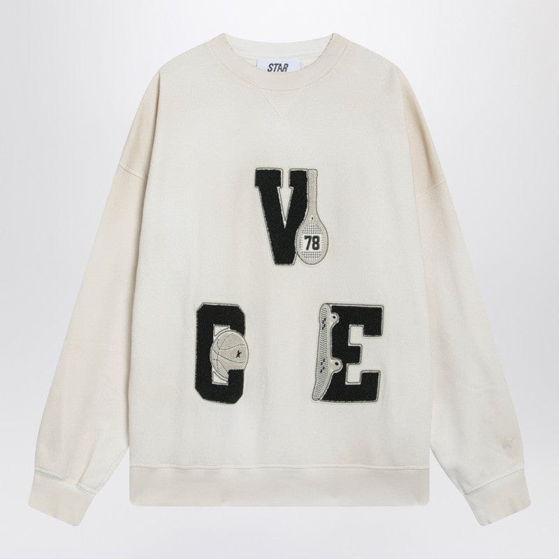 Shirts & Tops Golden Goose - White crewneck sweatshirt with patches - L Brand