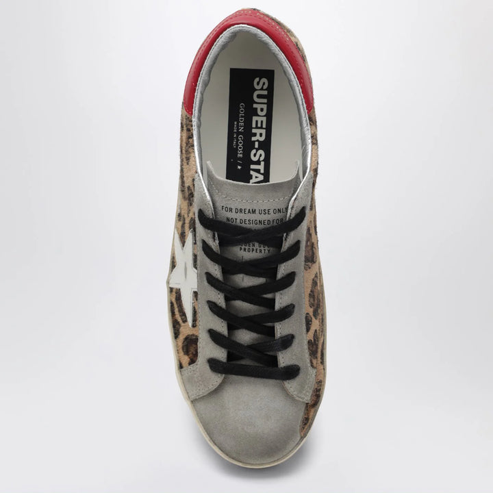 Golden Goose - Super-star Sneakers in leopard-print pony hair