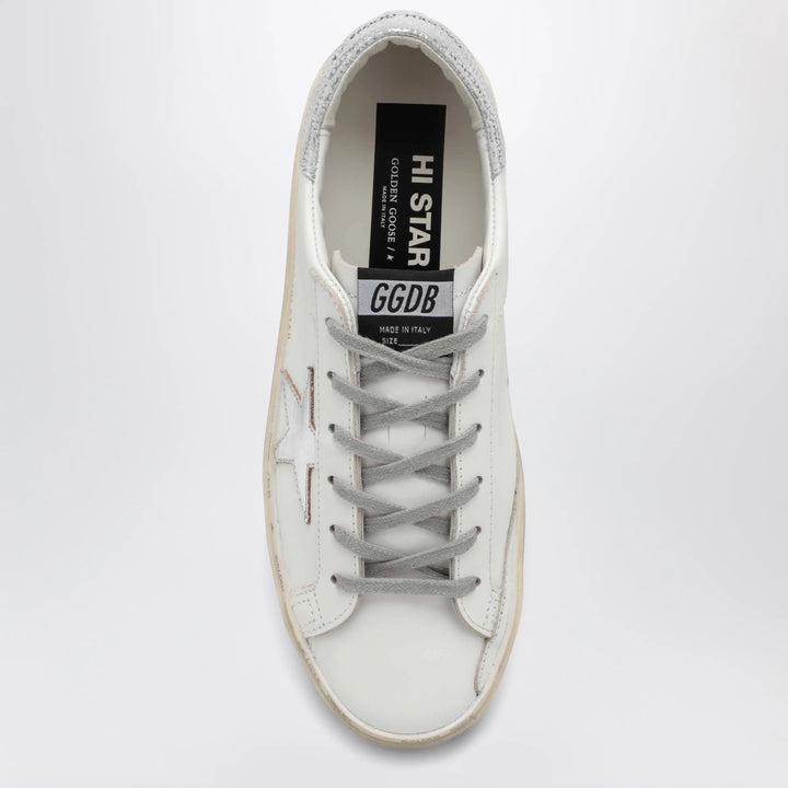 Golden Goose - White/silver Hi-Star Sneakers