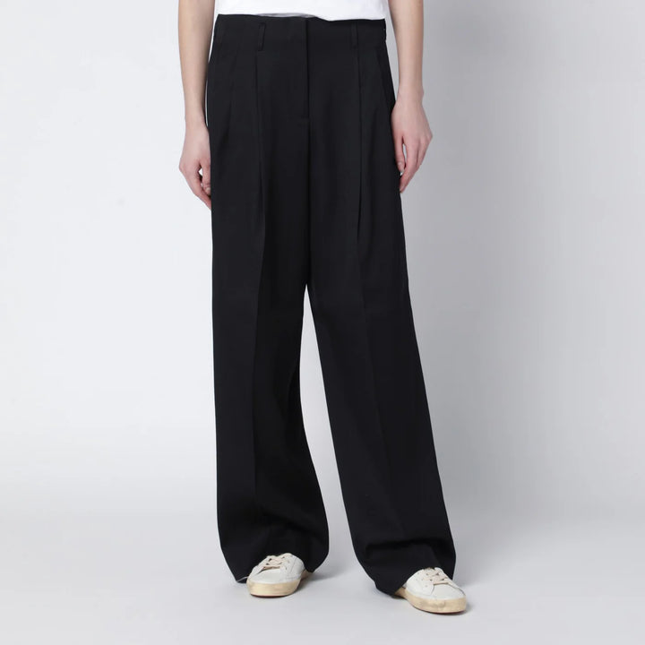 Golden Goose - Wide black wool trousers