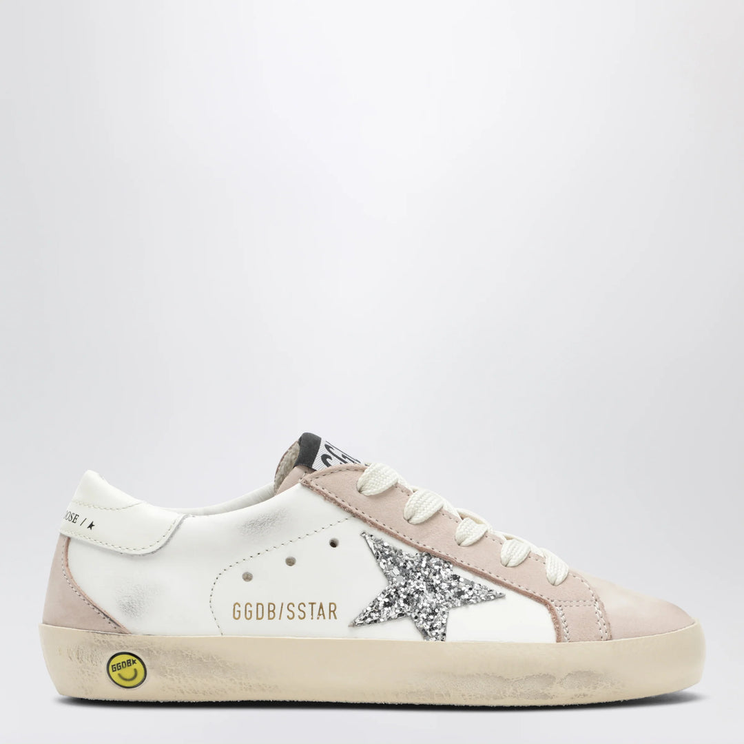 Golden Goose - Super-Star sneakers in white/pink/silver