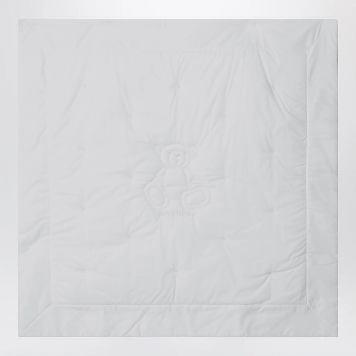 Givenchy - White blanket with teddy bear embroidery