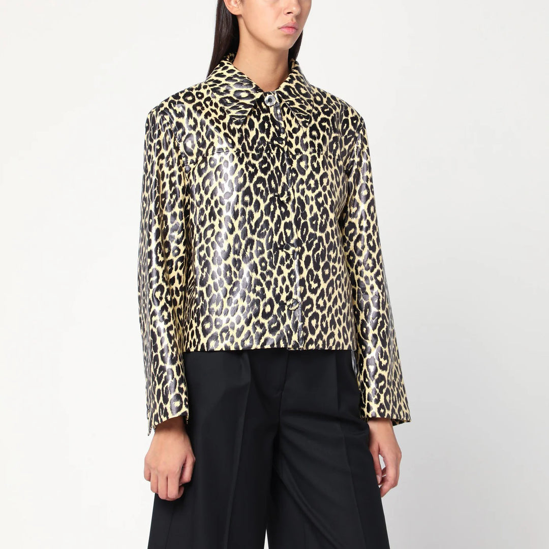 Jil Sander - Leopard print jacket in coated fabric