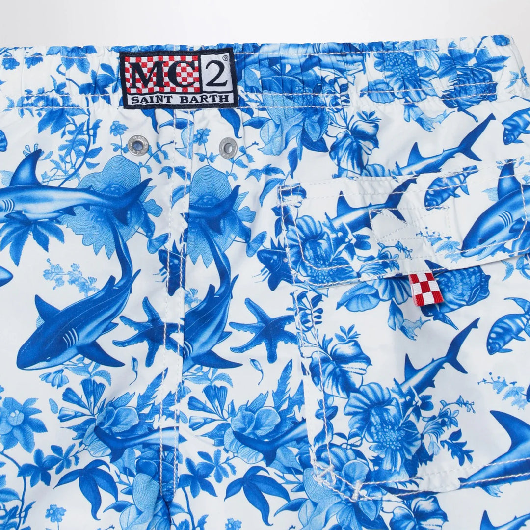 MC2 Saint Barth - Jean long swimsuit with sharks