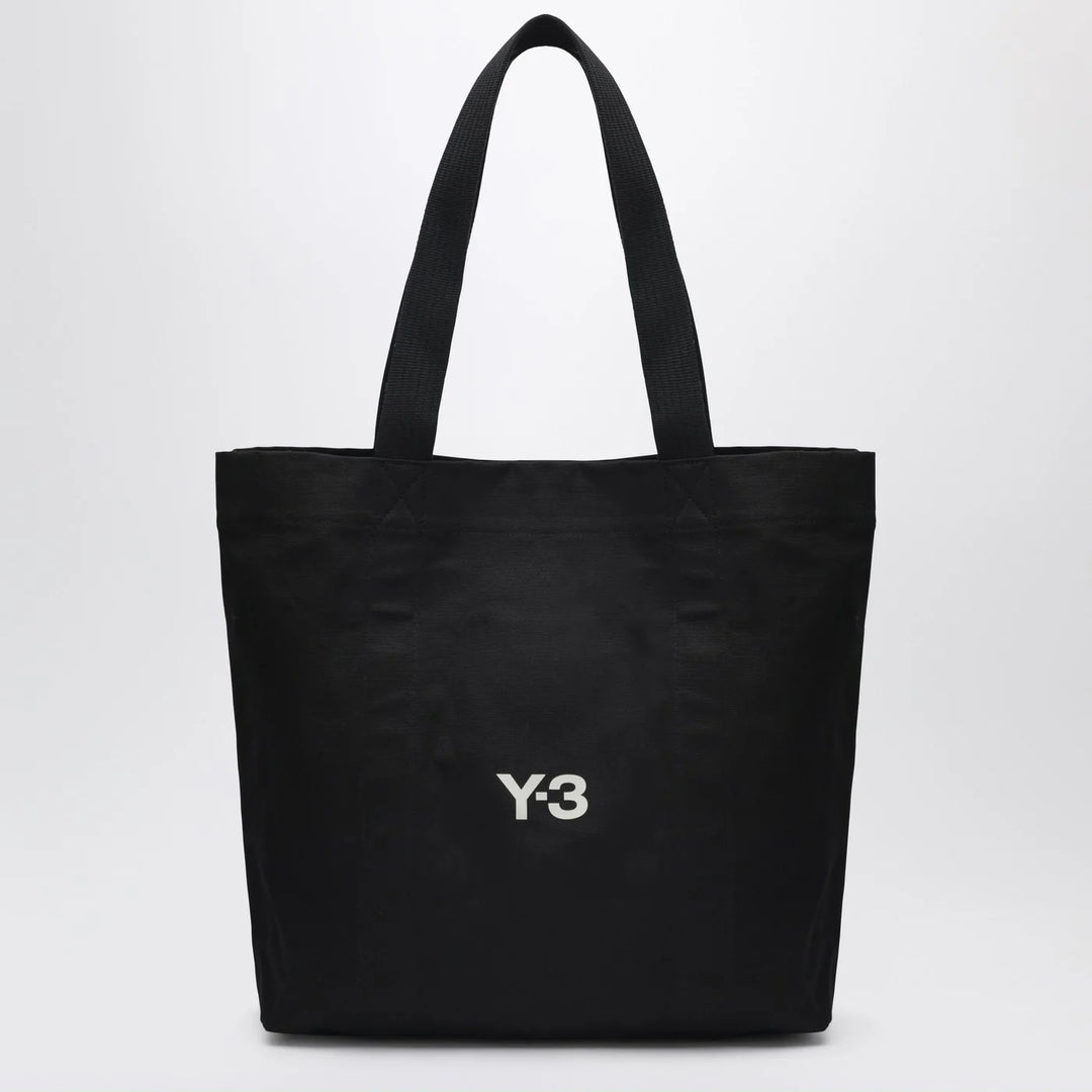 adidas Y-3 - Black canvas bag with logo print