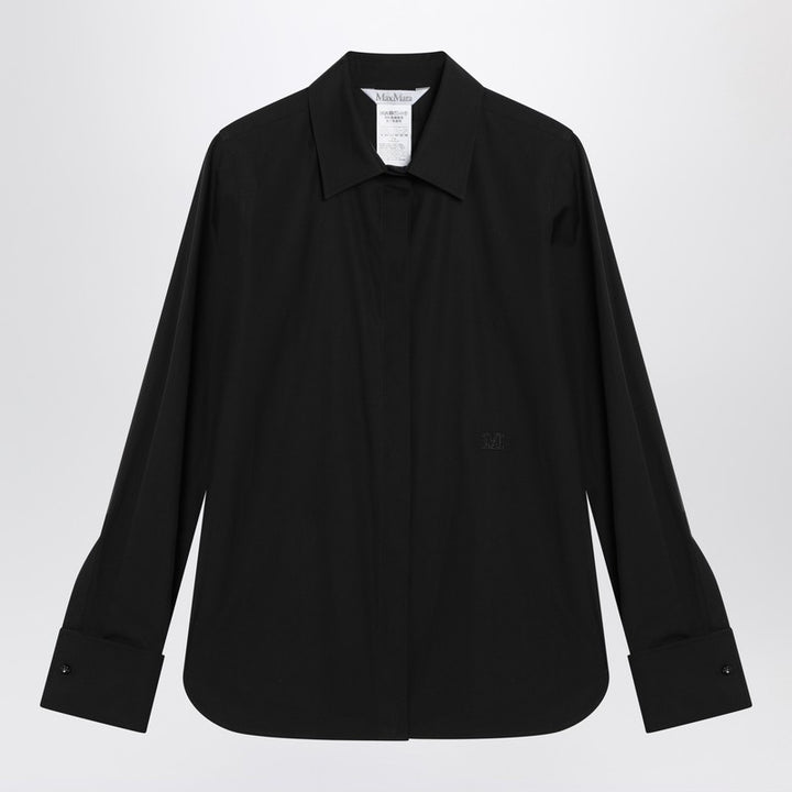 Max Mara Black cotton shirt with logo