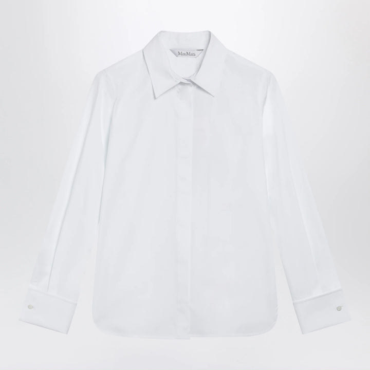 Max Mara - White cotton shirt with logo