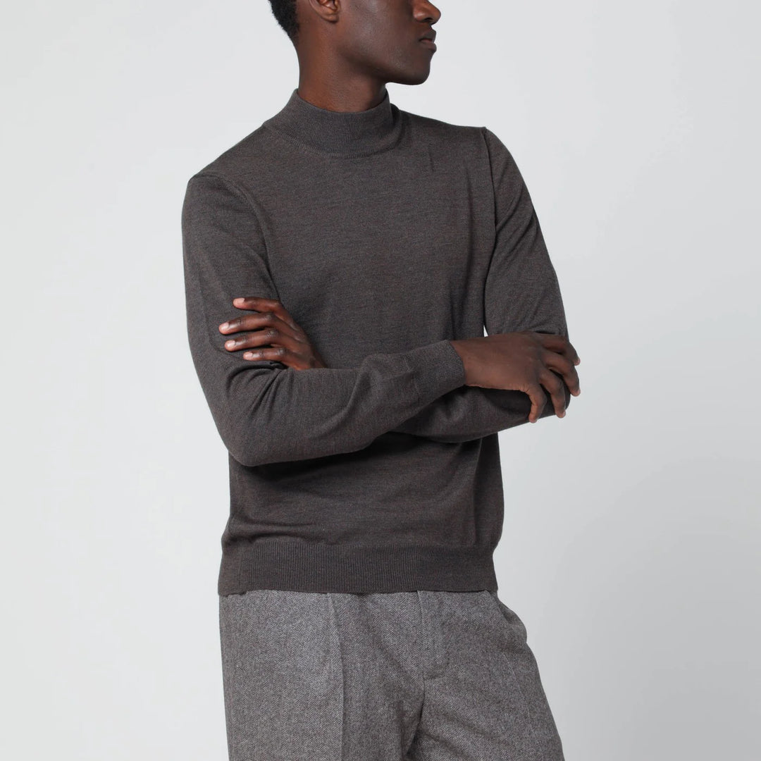 Tagliatore - Taupe wool turtleneck sweater