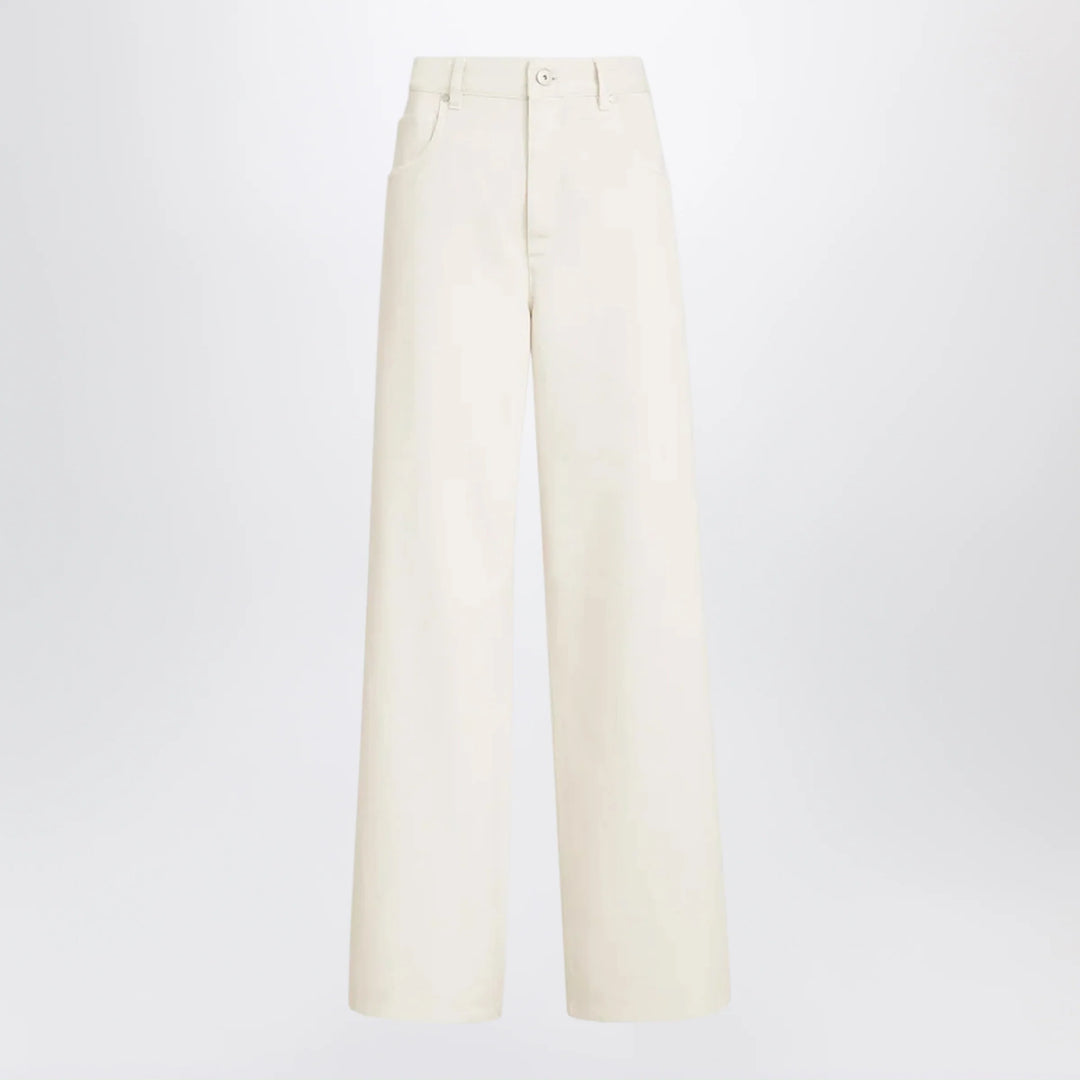 Brunello Cucinelli - Relaxed-fit dyed denim trousers with monile detail