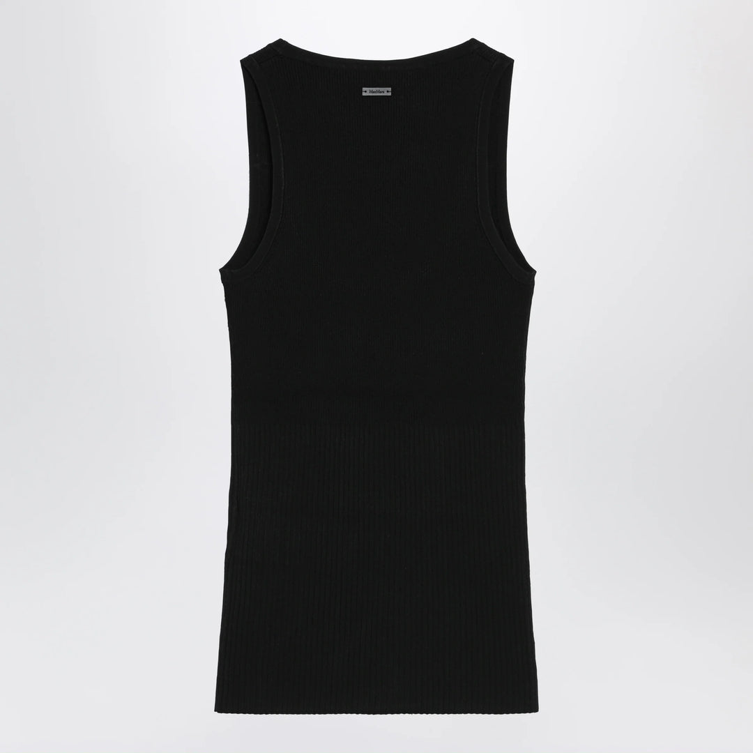 Max Mara - Black ribbed tank top