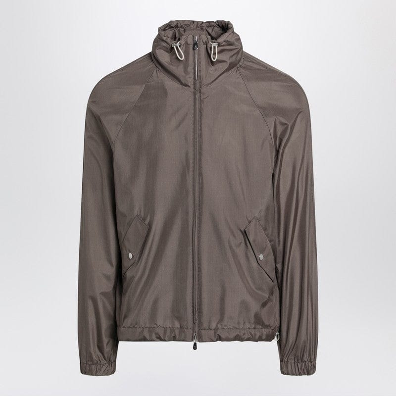 Coats & Jackets Brunello Cucinelli - Taupe silk-blend jacket - 52 IT Brand