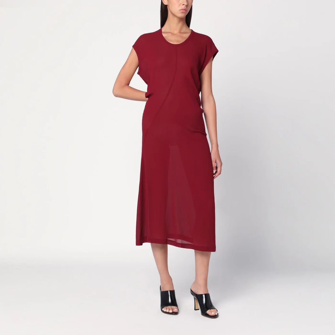 6397 - S-Curve dress in bordeaux chiffon