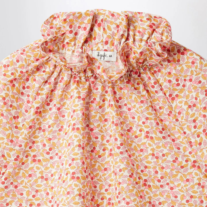 Il Gufo - Apricot-coloured top with ruffled collar