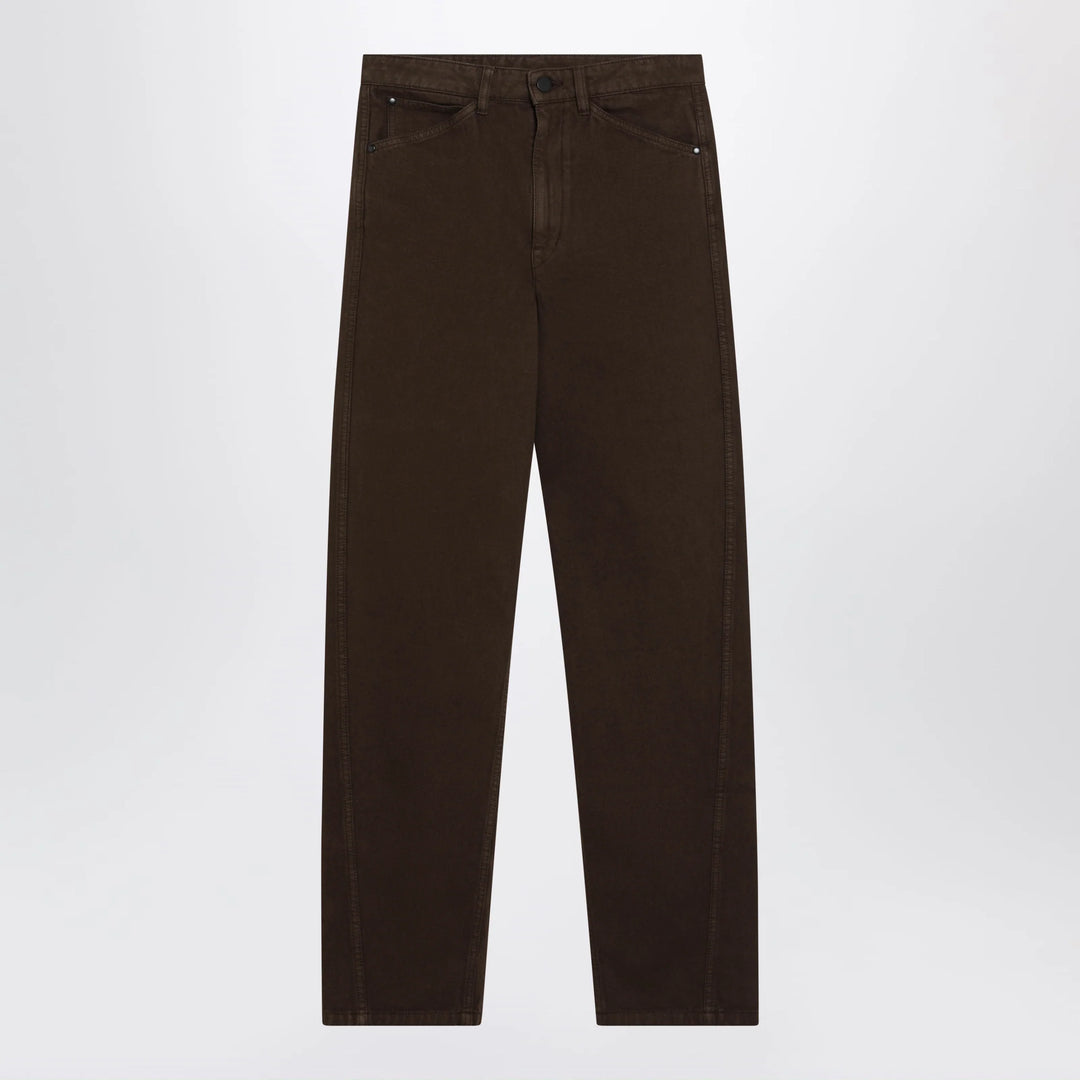 LEMAIRE - Brown twill trousers
