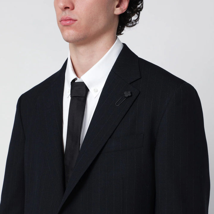 Lardini - Blue pinstripe wool single-breasted suit
