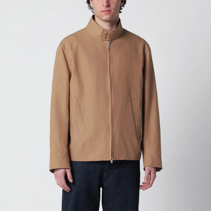 Lardini - Camel linen-blend jacket