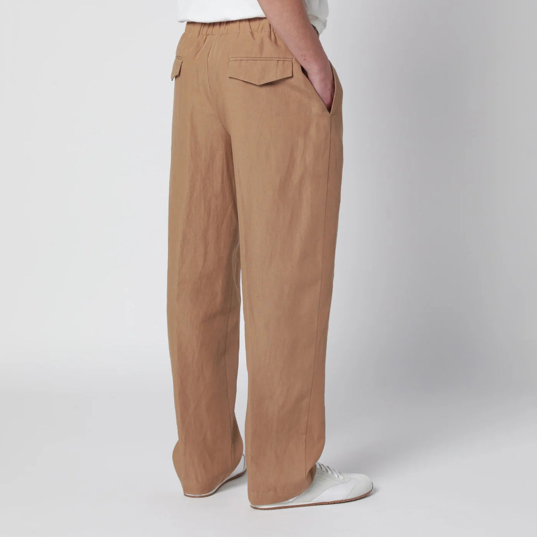 Lardini - Camel linen trousers