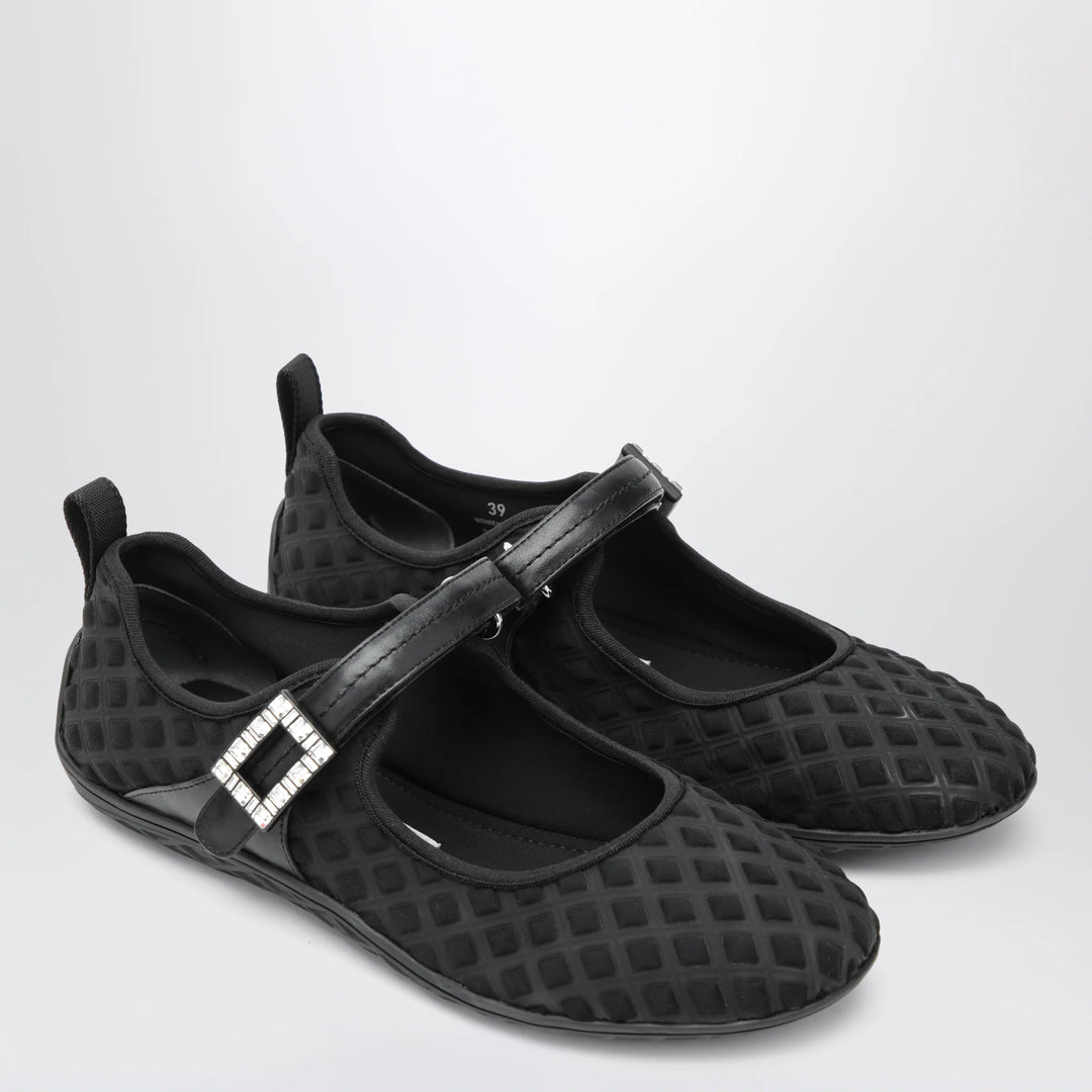 ROGER VIVIER - Viv Low Babies ballerina flats in embossed fabric