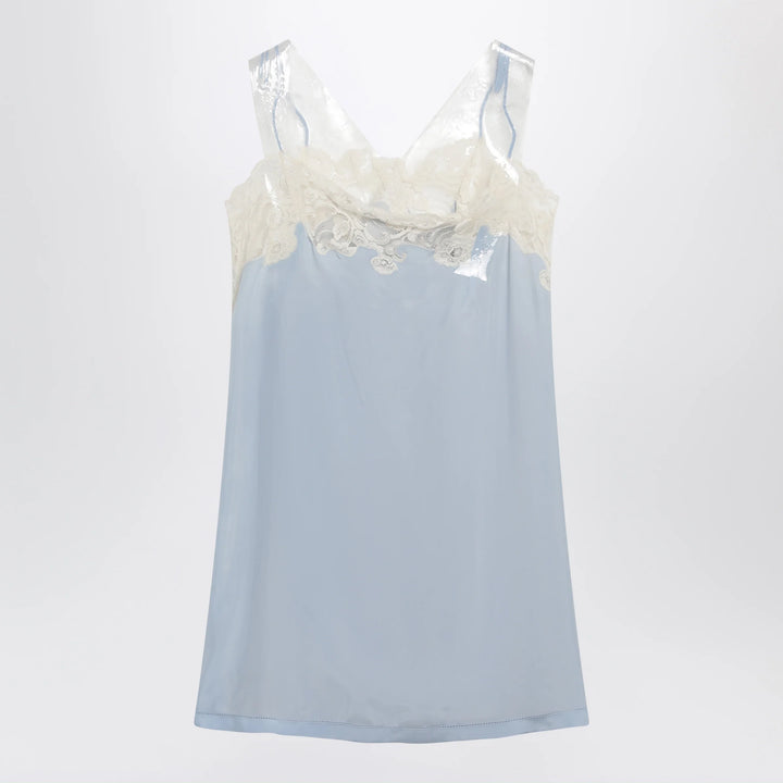 Maison Margiela - Taped slip dress in cupro light blue