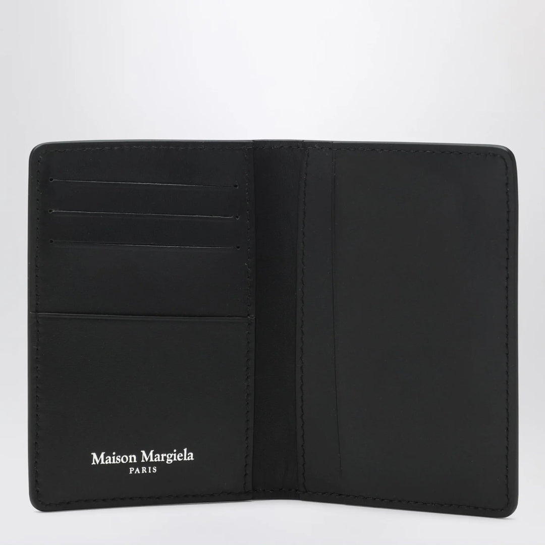 Maison Margiela - Black leather credit card holder