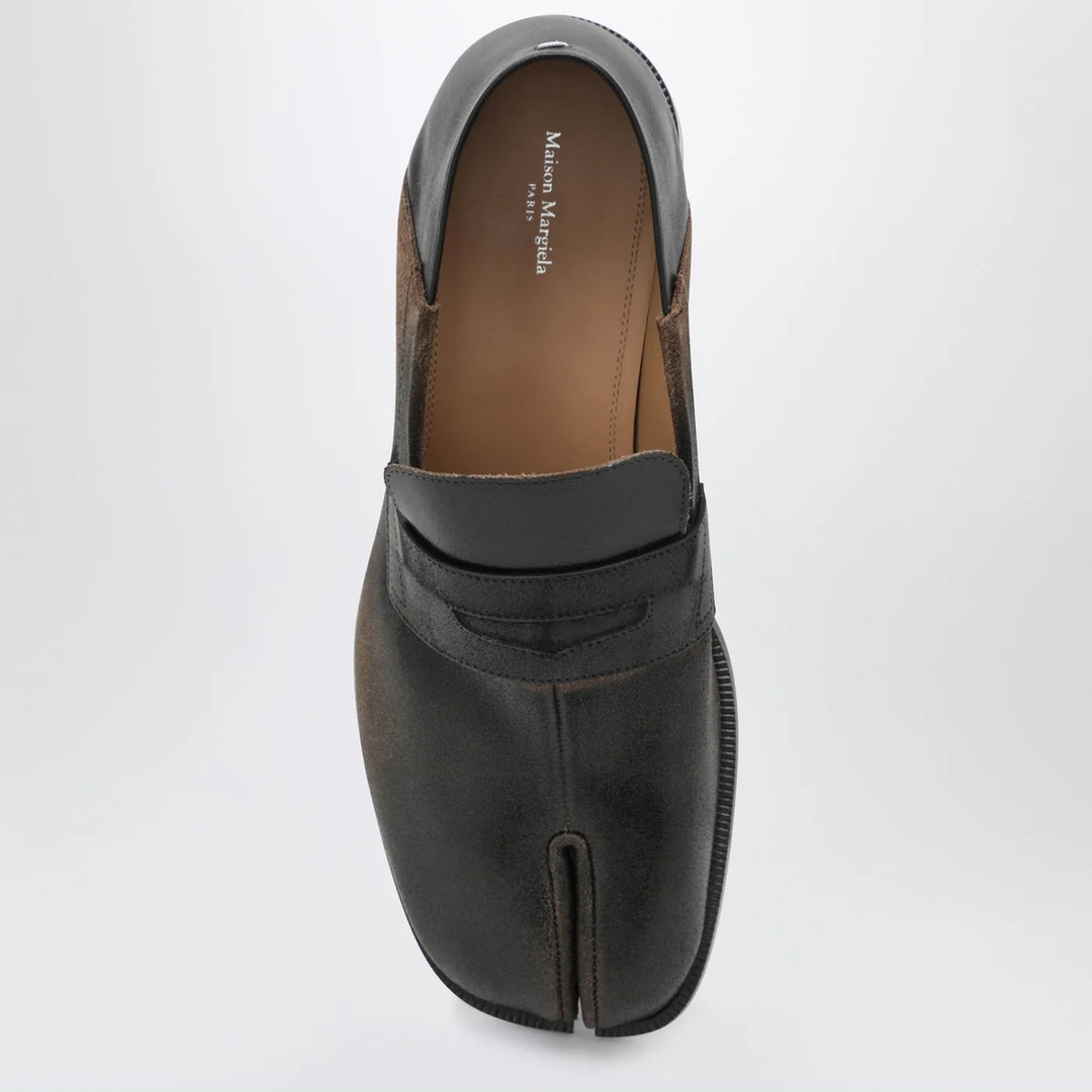 Maison Margiela - Tabi City loafers in suede with laminated treatment