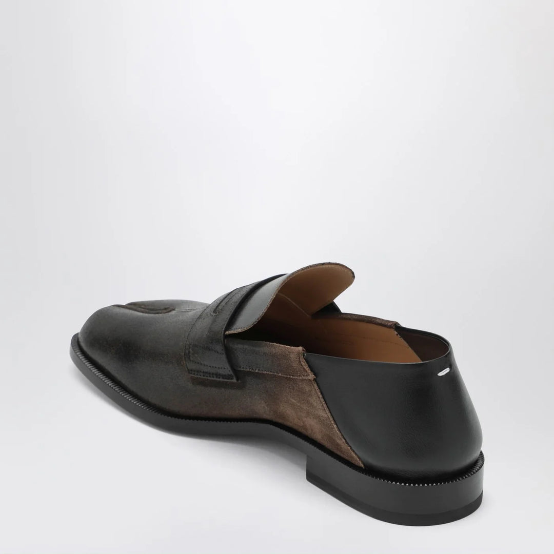 Maison Margiela - Tabi City loafers in suede with laminated treatment