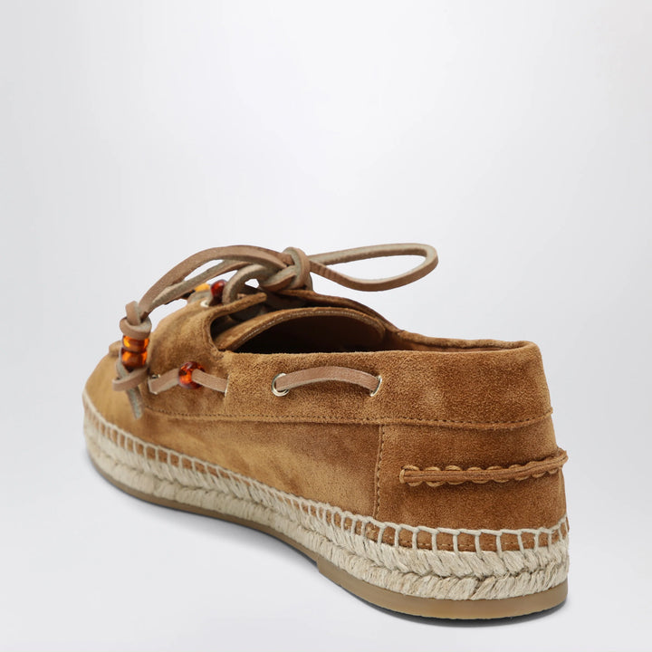 Aquazzura - Seafarer espadrilles in tobacco suede leather