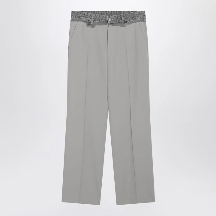 MM6 Maison Margiela - Grey wool-blend trousers