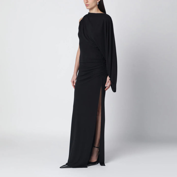 THE ANDAMANE - Black Selene one-shoulder long dress