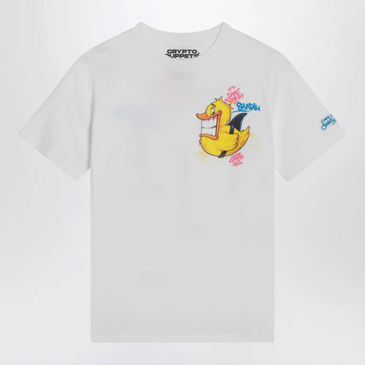 MC2 Saint Barth - White T-shirt with Crypto Duck print