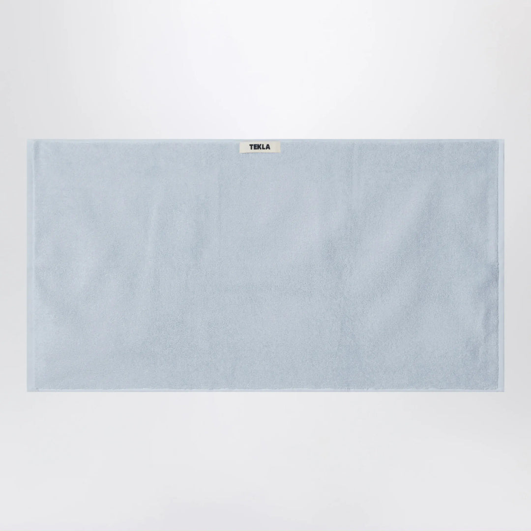 Tekla - Striped light blue bath towel 50x90 cm
