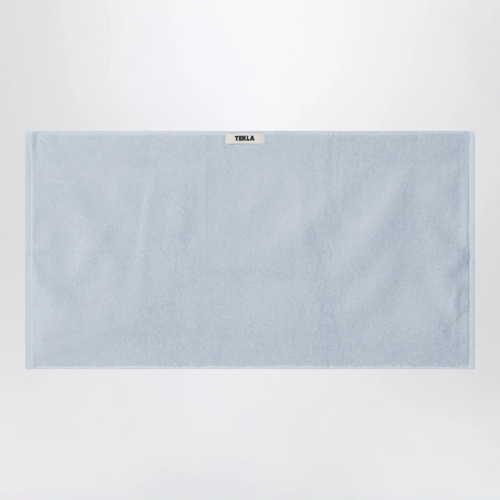 Tekla - Striped light blue bath towel 50x90 cm