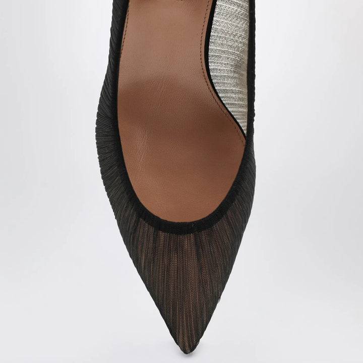 Aquazzura - Voile black pumps in satin and mesh
