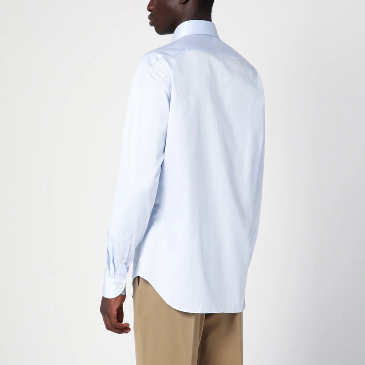 XACUS - Light blue cotton Travel shirt