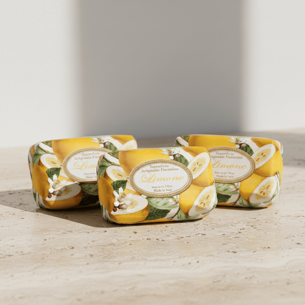 Saponificio Artigianale Fiorentino Lemon Bar Soap Set 3x200g Brand 200g Set of 3 Bar Soaps