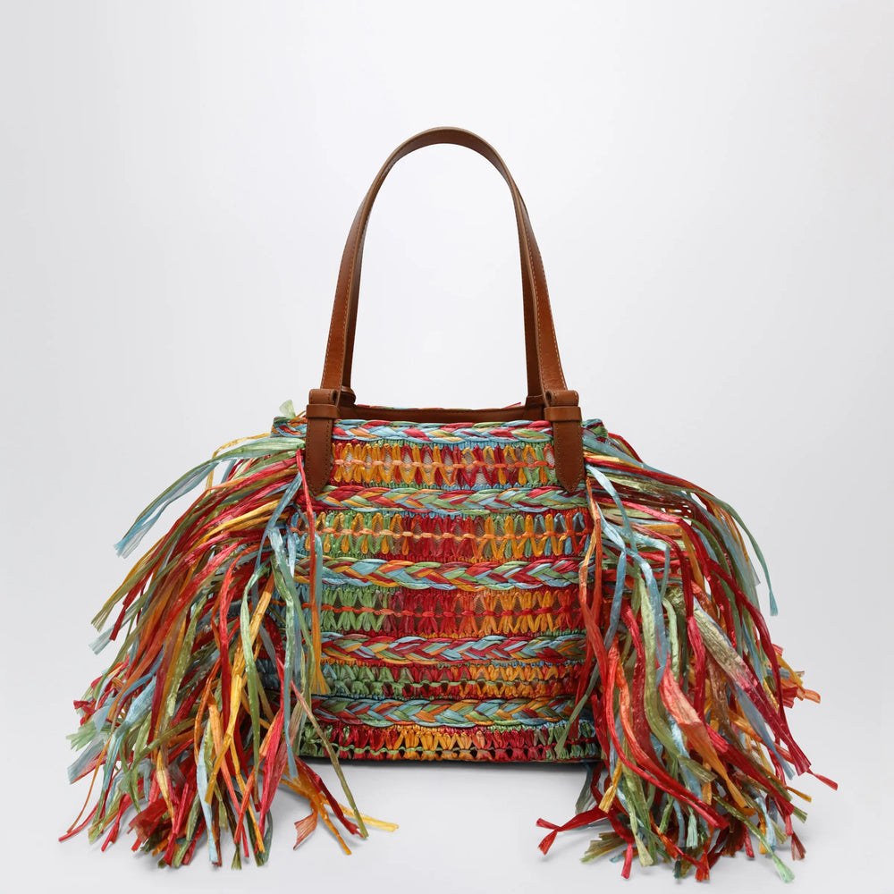 Aquazzura - Trancoso tote bag in raffia, multicolor Brand Apparel & Accessories TU