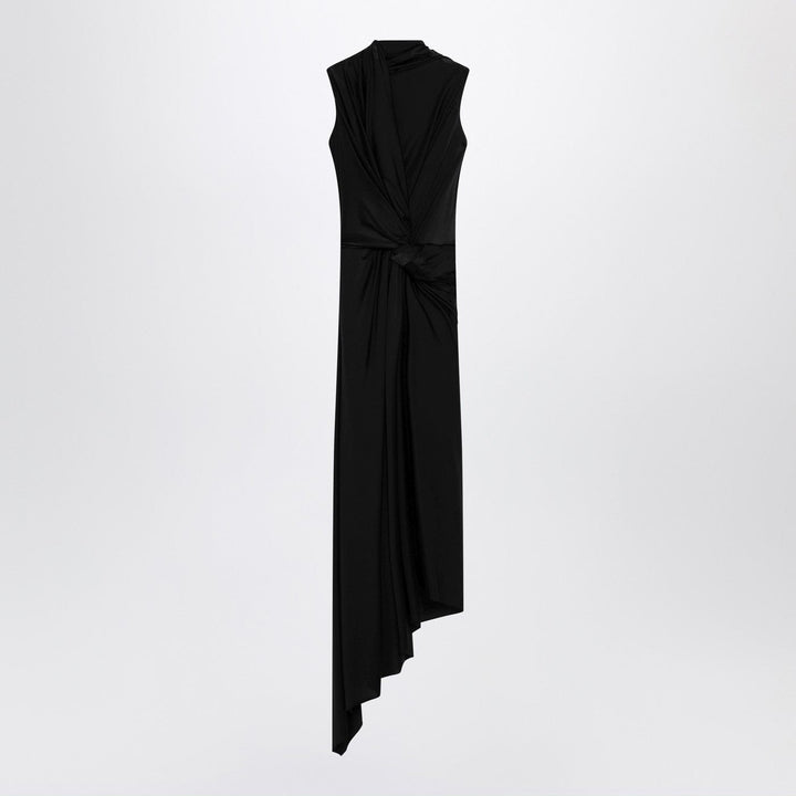 Apparel &amp; Accessories 36  FR Balenciaga - Black draped midi dress Brand