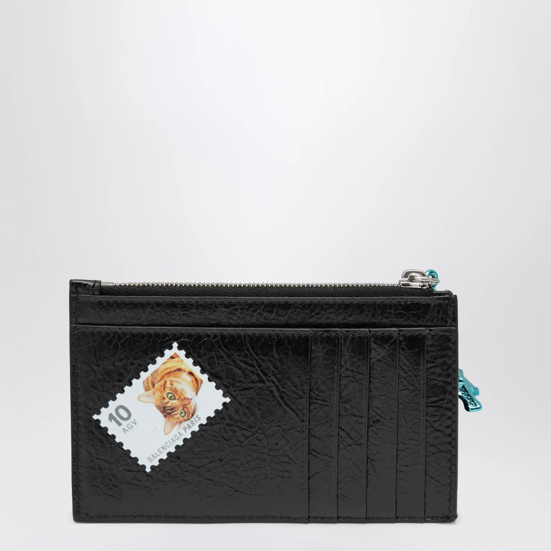 Balenciaga - Cash black leather coin purse with card holder Brand Apparel &amp; Accessories TU